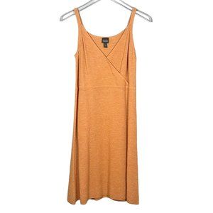 Eileen Fisher | Orange Open Knit Sleeveless Wool Mini Dress
